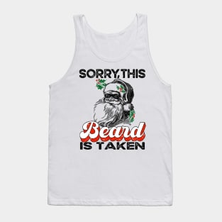 Men's Sorry This Beard is Taken Christmas Funny Santa Beard Tank Top